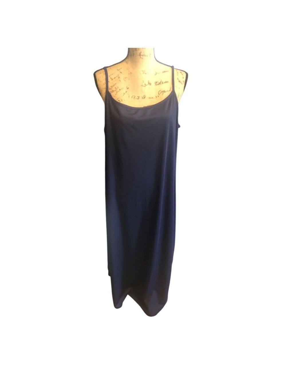 Spaghetti Strap Dress XXL Navy Blue Sleeveless